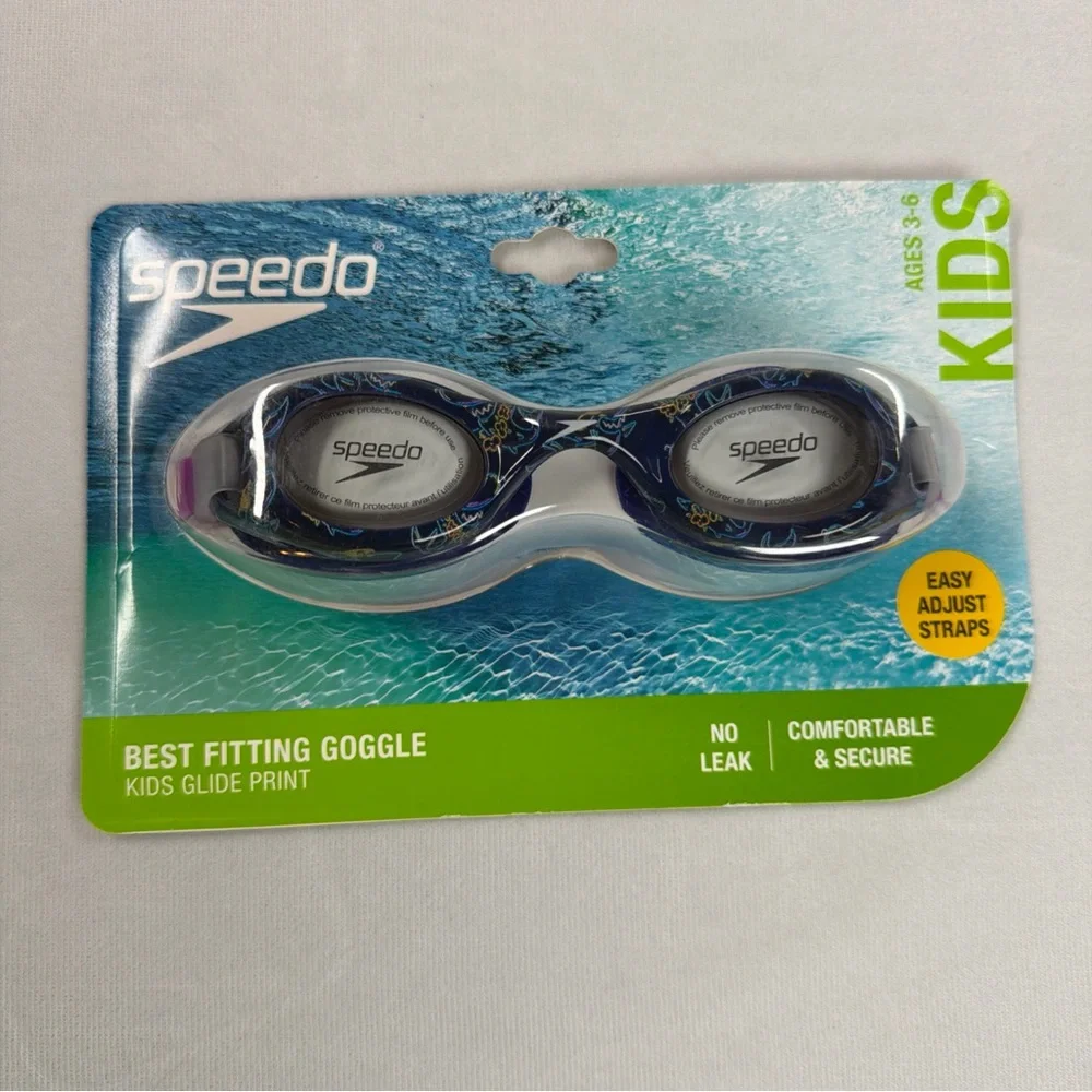 Speedo Kids Ages 3-6‎ Glide Cobalt Print Swim Goggles