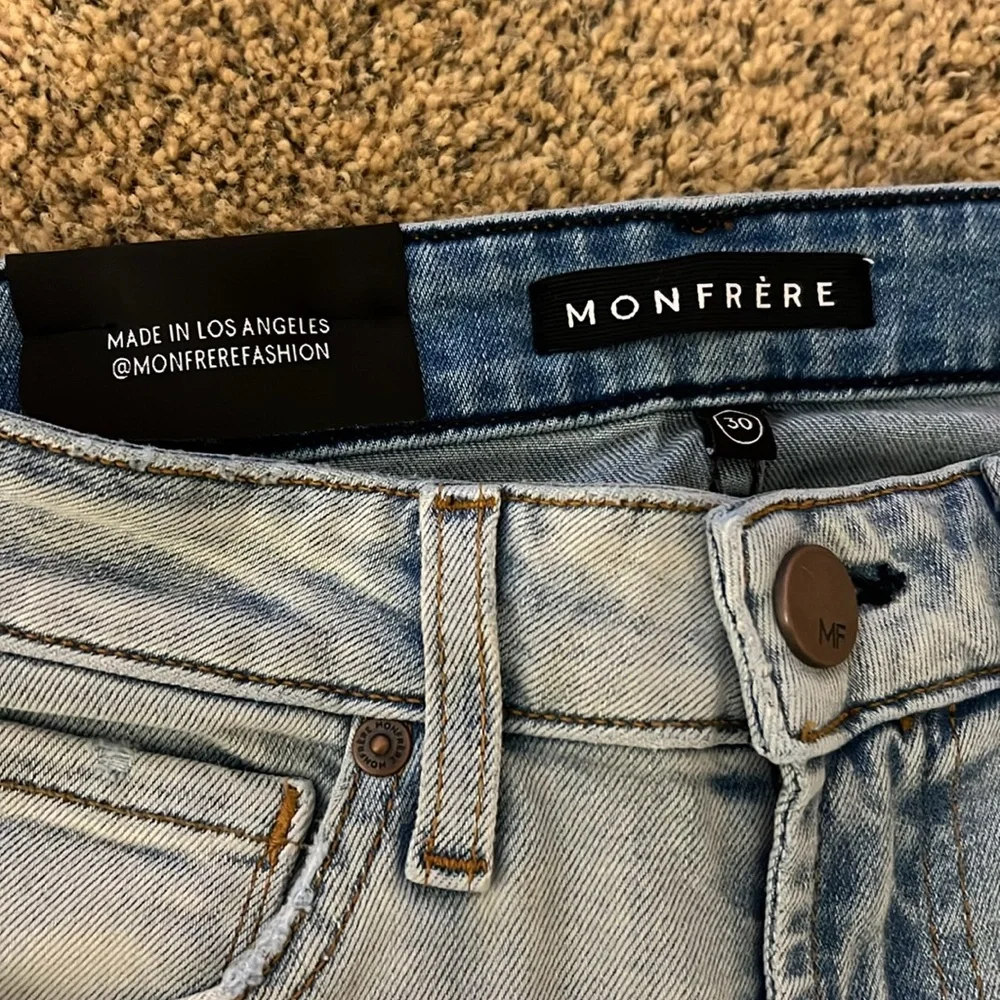 Monfrere Distressed Jeans Lightwash Size 30 x 32