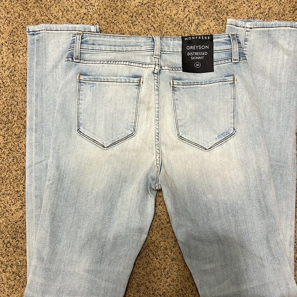 Monfrere Distressed Jeans Lightwash Size 30 x 32