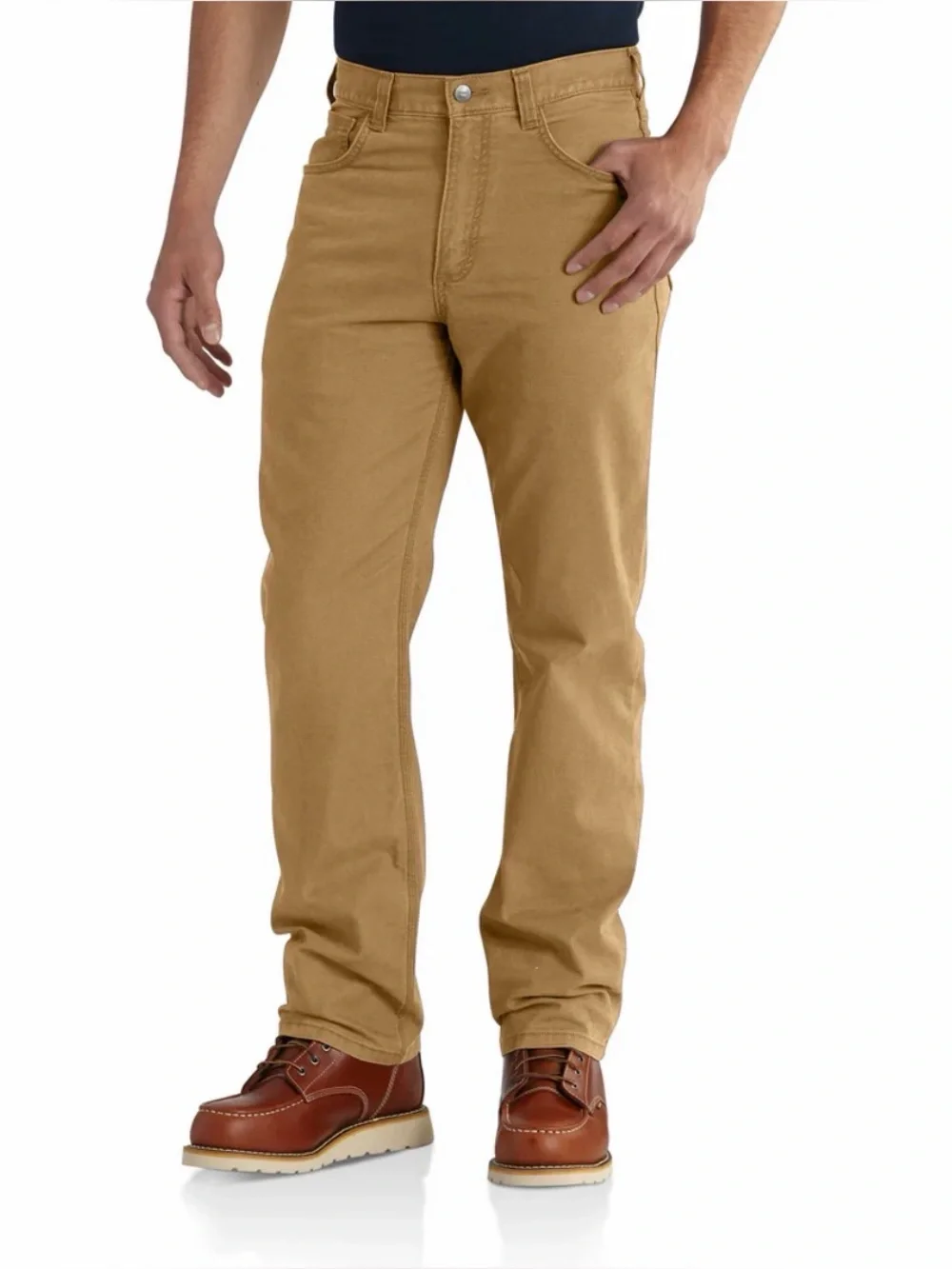 Carhartt Relaxed Straight Rigby Pant Hickory Brown Cotton Work Size 42x32