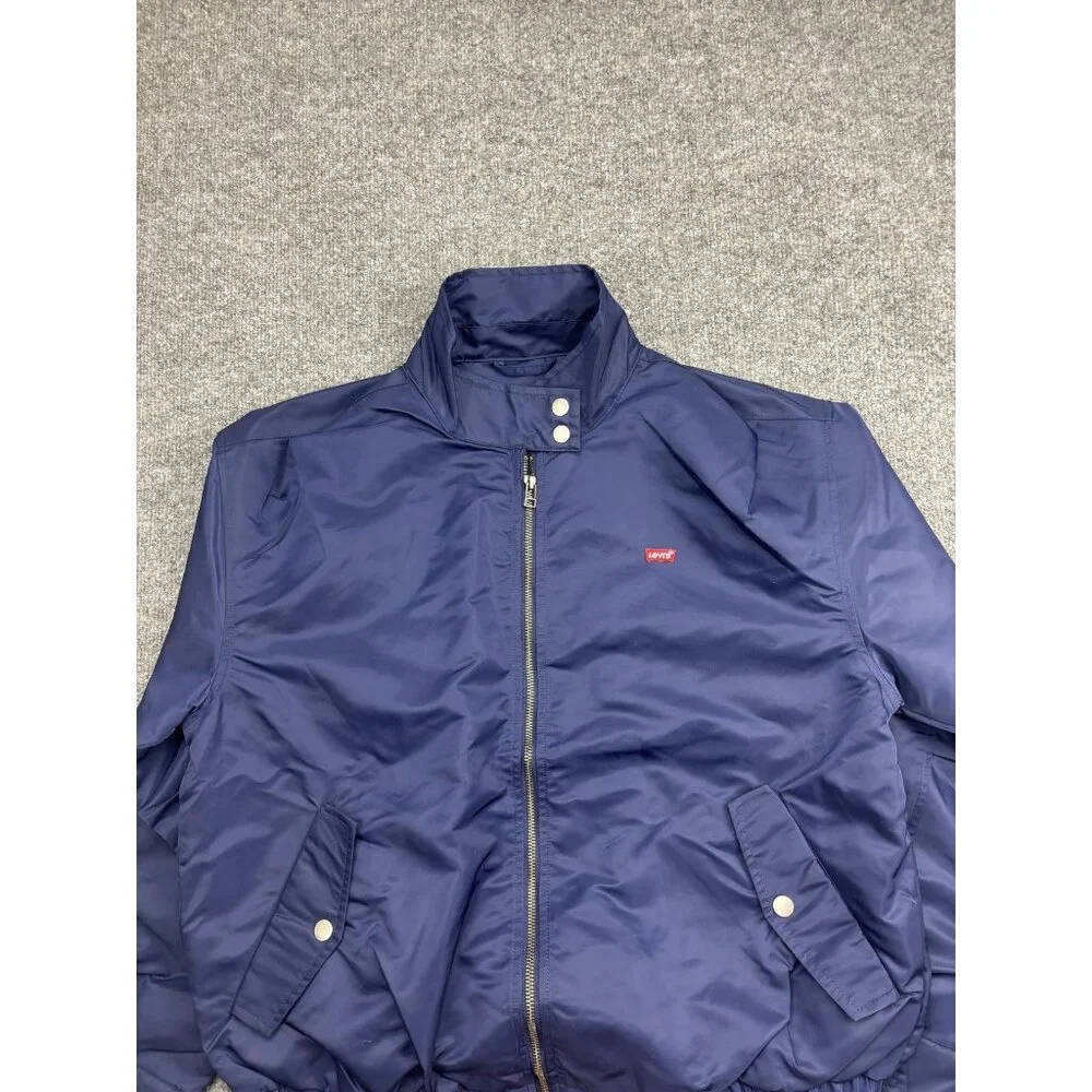 Levi's Jacket Mens‎ Small Blue Windbreaker Full Zip Elastic Waist A3247-0005