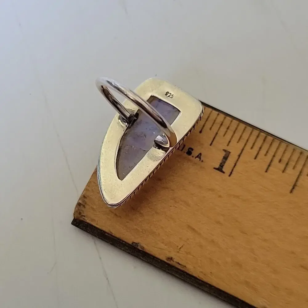 Sterling Silver Moonstone Cocktail Pinky‎ Ring 4.75 Feldspar Intuition Spiritual