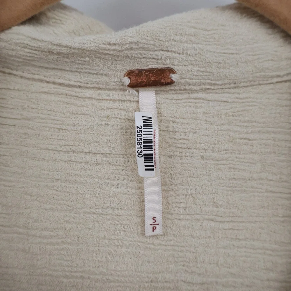 Free‎ People Clementine Mini Dress Womens S Beige Safari Resort Coastal Beach