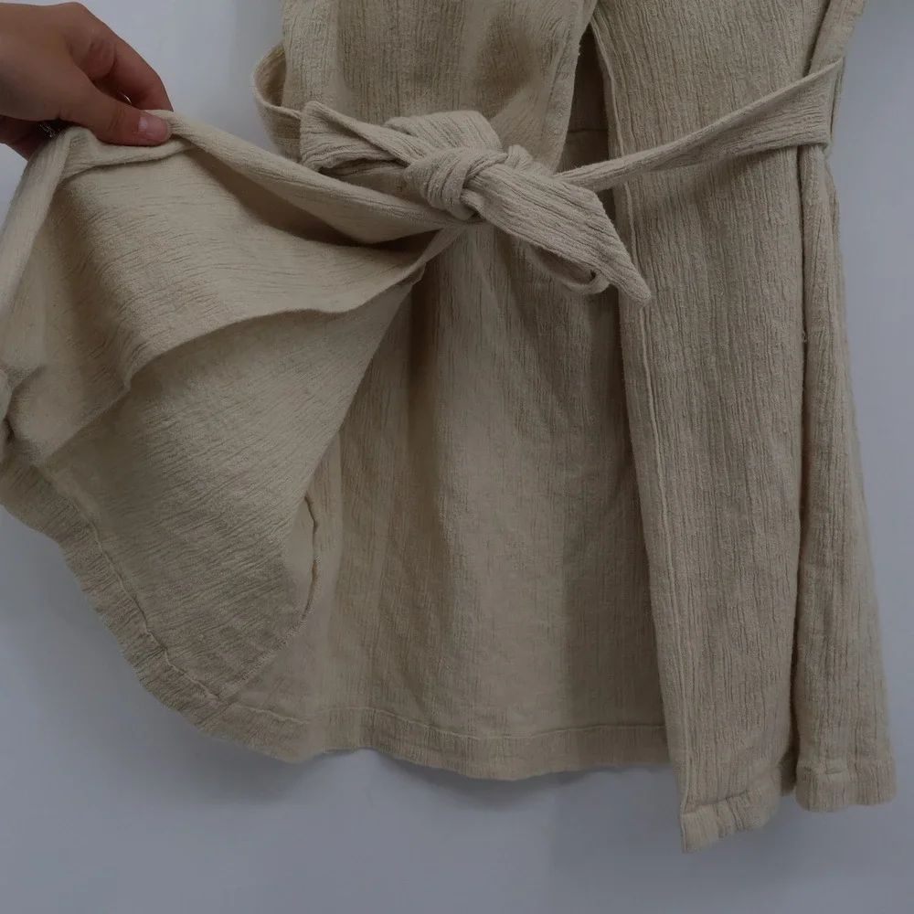 Free‎ People Clementine Mini Dress Womens S Beige Safari Resort Coastal Beach