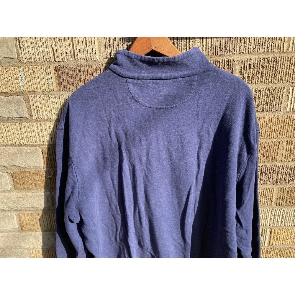 Men's‎ Polo Ralph Lauren Quarter Zip Pullover Sweater Blue XL Warm Pony Accent