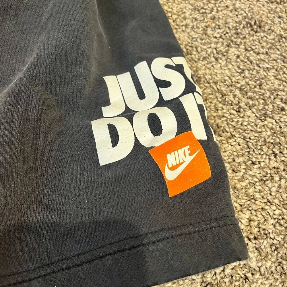 Nike Black Shorts with Just Do It Print mens size medium