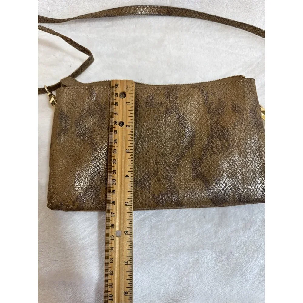 Carolina Hill Women’s Crossbody Multi Compartment‎ Zipper Slots Faux Snakeskin