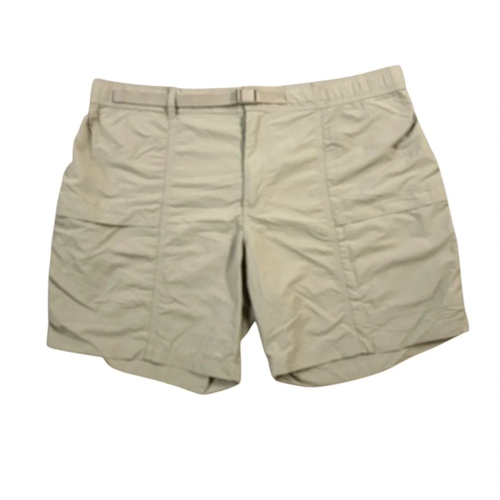 Eddie Bauer Shorts Mens 2XL Green Chino Cargo Pockets‎ Belted