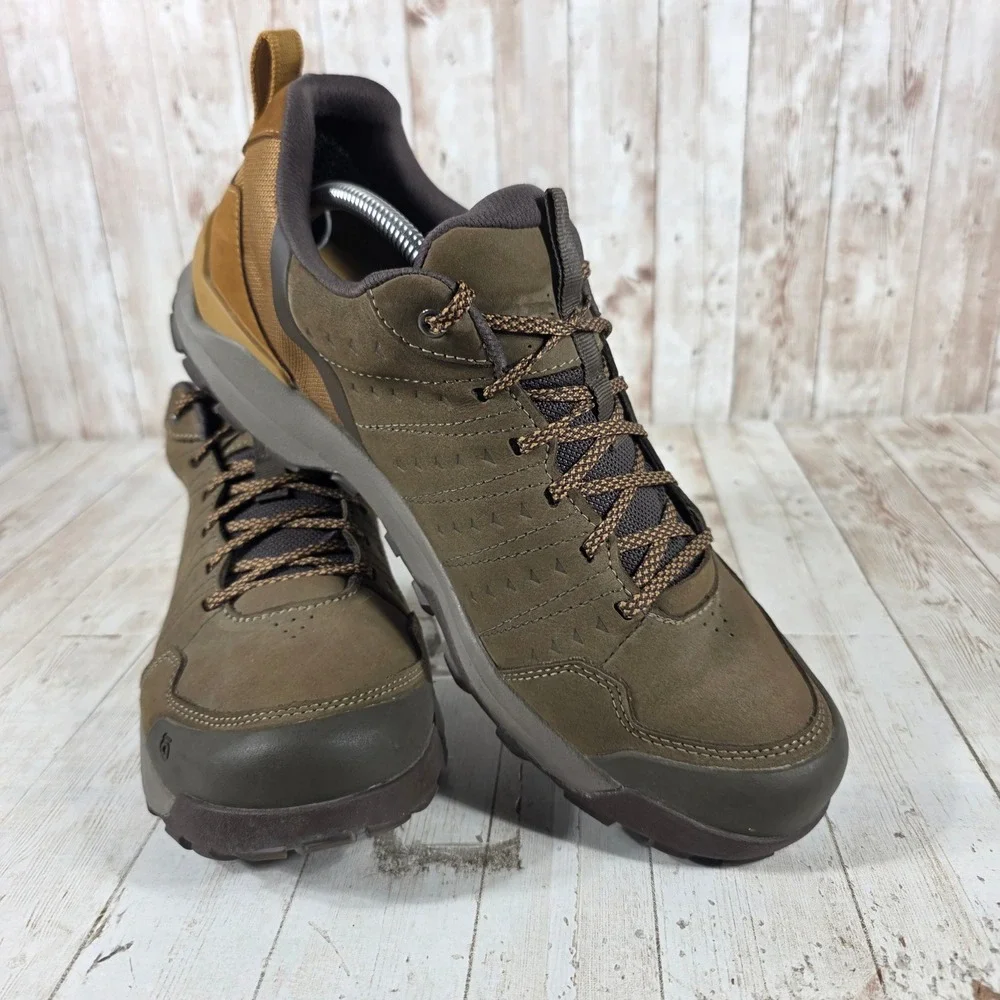 Oboz Sypes Low B-DRY Waterproof Hiking Shoes Mens‎ 12 Peat Brown Nubuck Leather