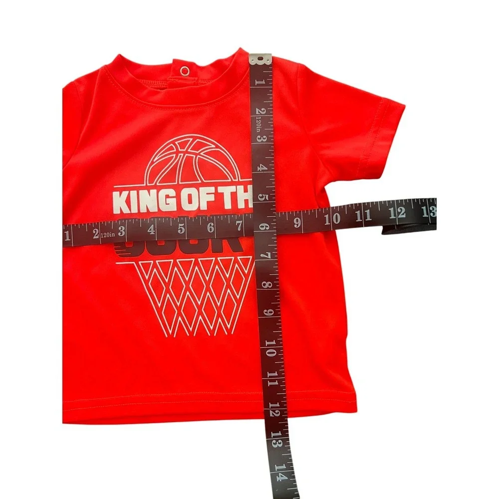 Koala Kids Orange King Of The Court Basketball Graphic Tee Shirt 3-6M (0955)