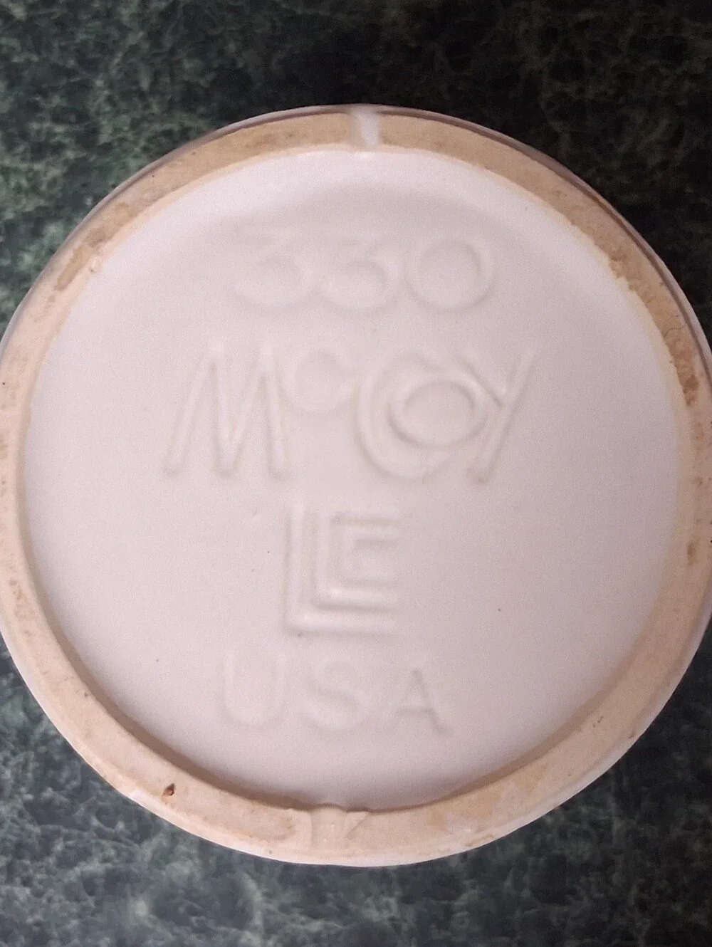 Vintage McCoy Pottery White Milk Can With Lid 330 **NICE **