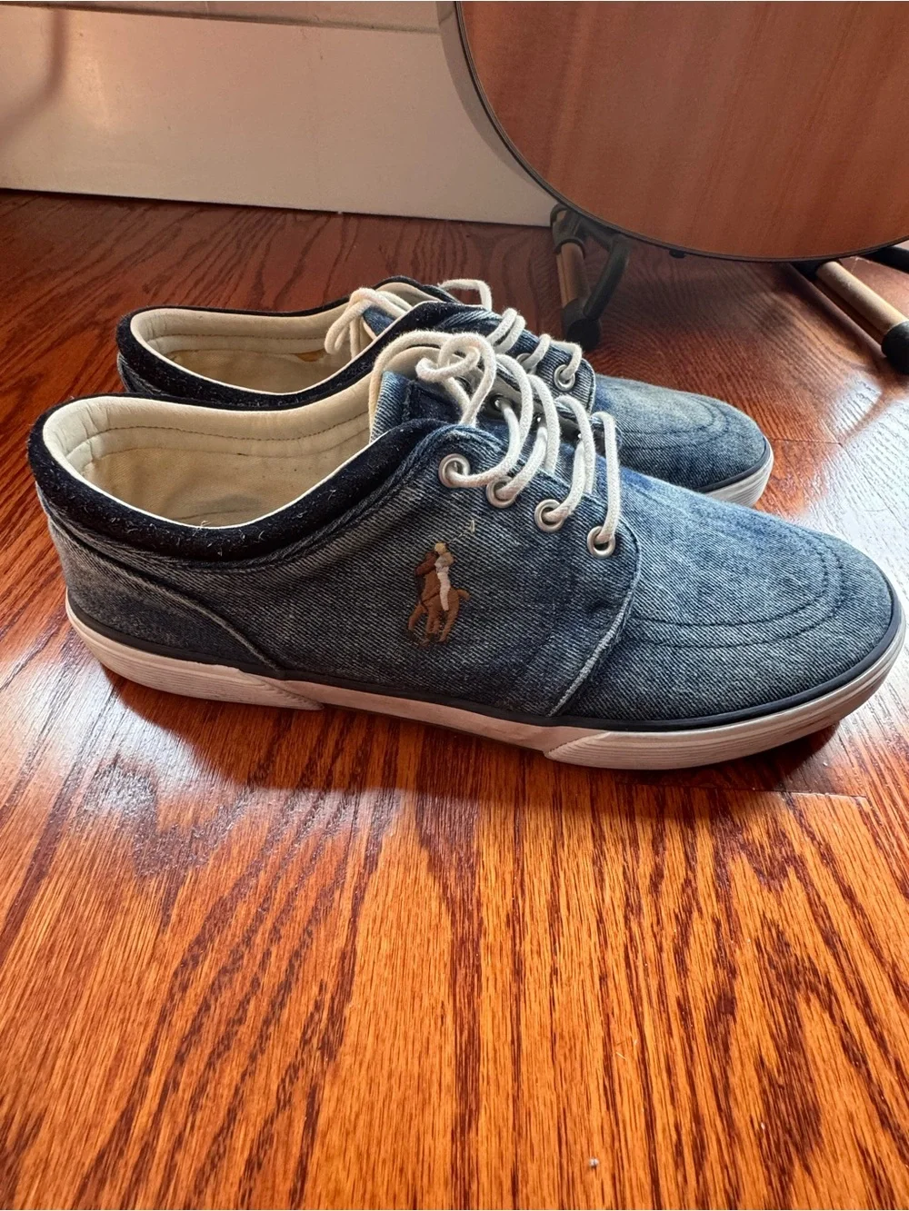 Polo by Ralph Lauren Men's Denim Blue Lace-Up Sneakers