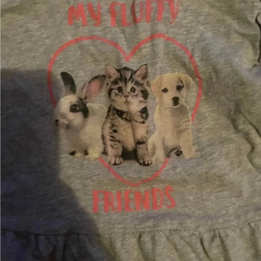 Girls 4T lot of 4 long sleeve shirts unicorn & fluffy friends shirts