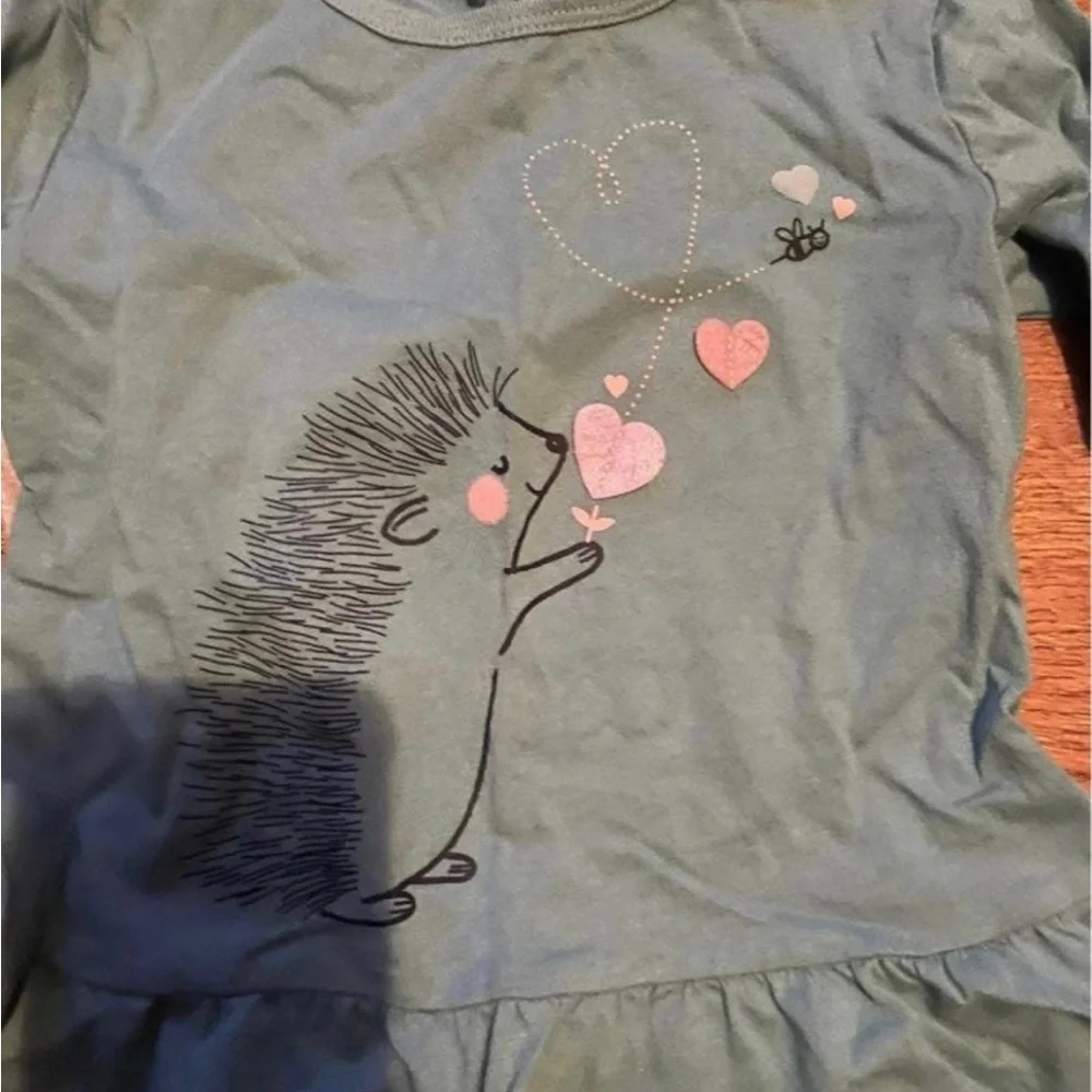 Girls 4T lot of 4 long sleeve shirts unicorn & fluffy friends shirts