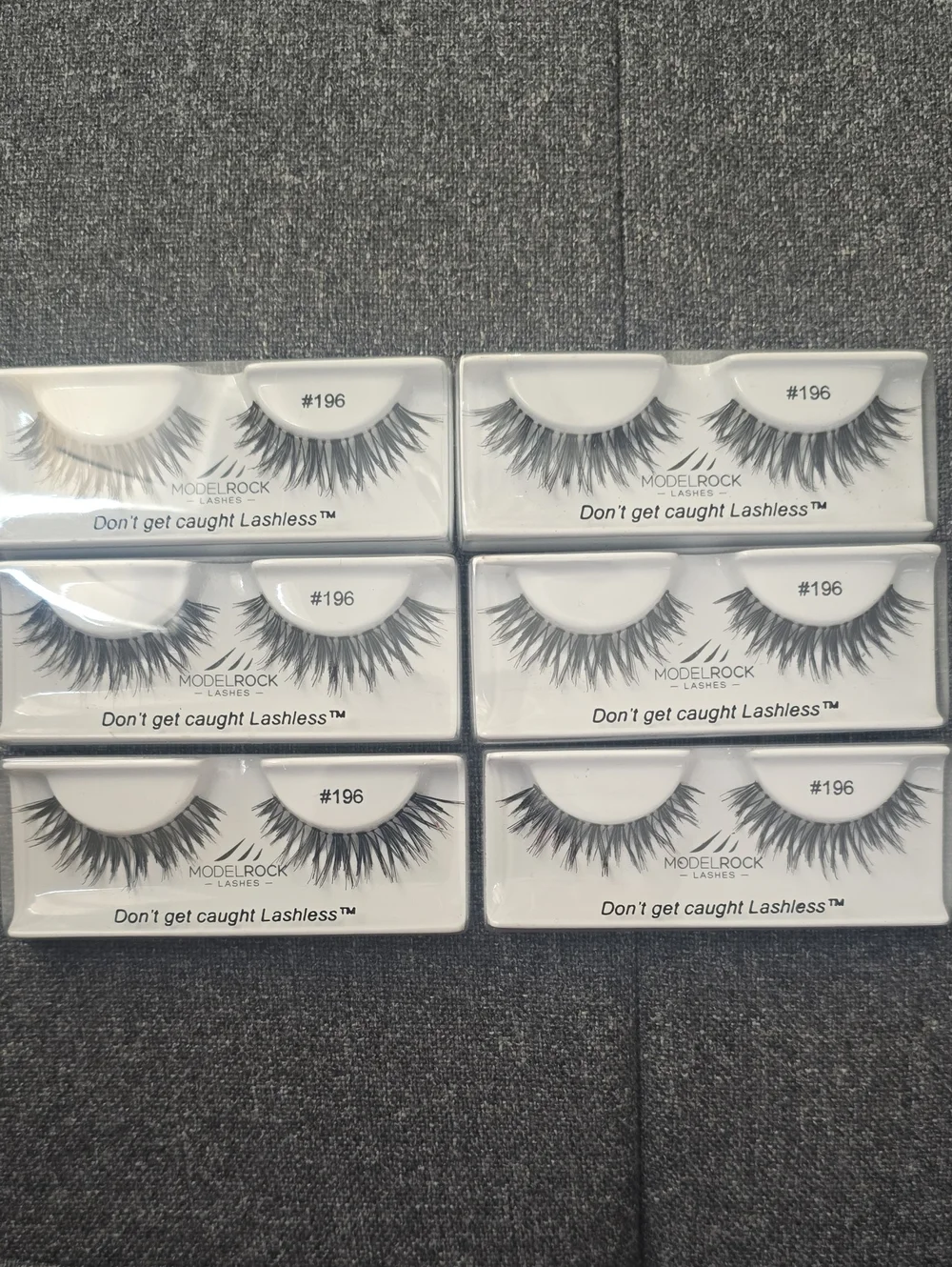 #196 Black False Eyelashes - Natural Volume Lashes (6 Pack)