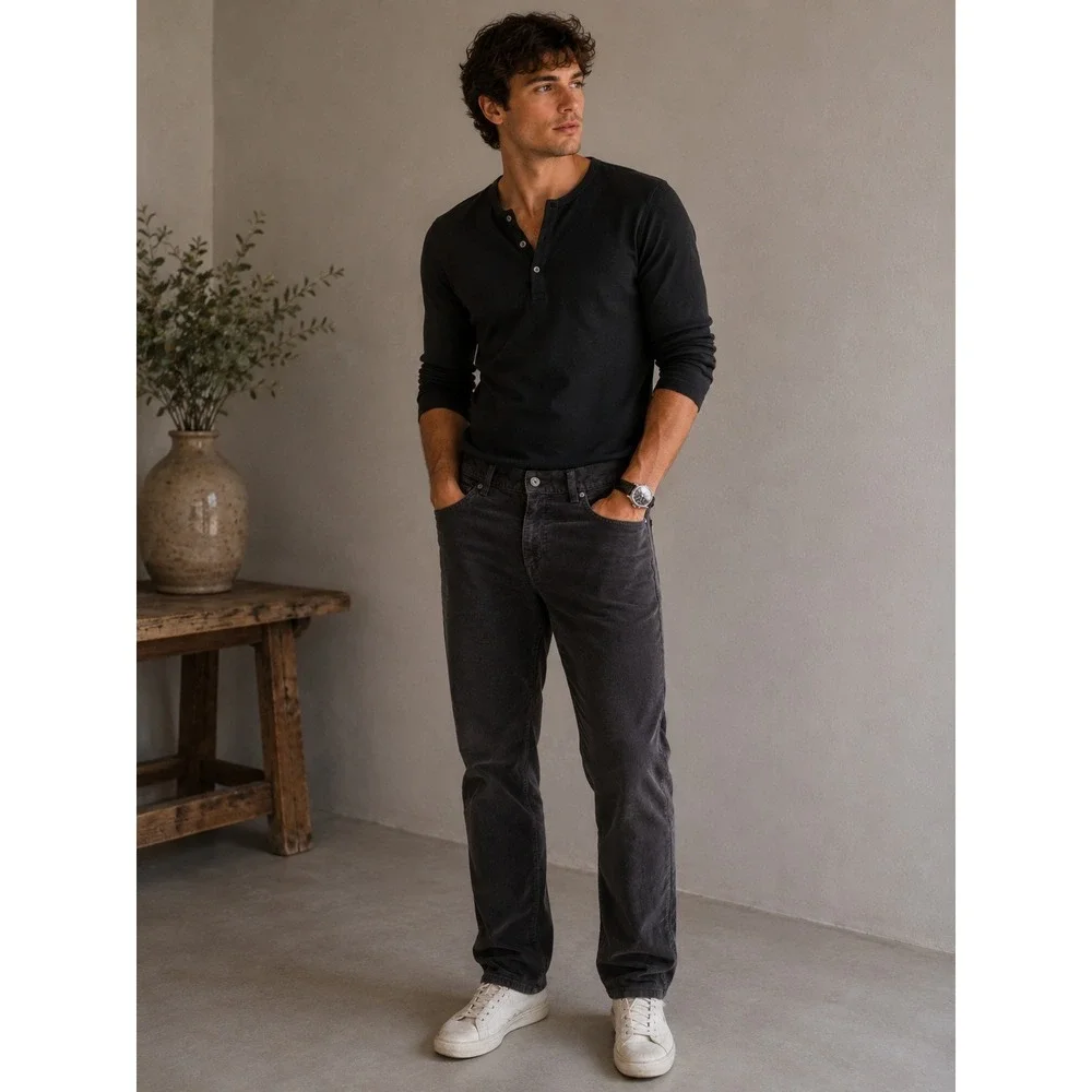 J.Crew 484 Slim Fit Corduroy Pants 33x30 Preppy Quiet Luxury Scandi Neutral Chic