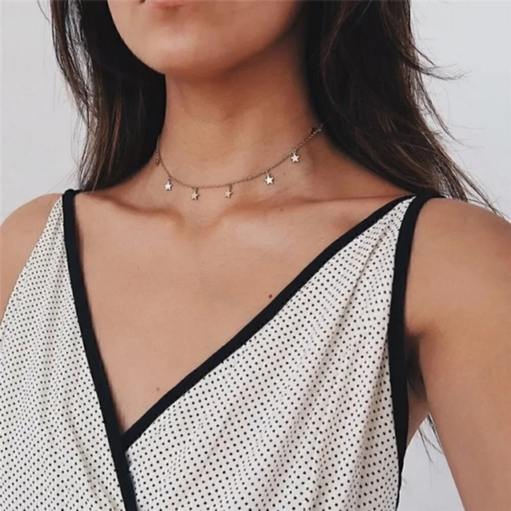 Boho stars necklace gypsy festival  jewelry