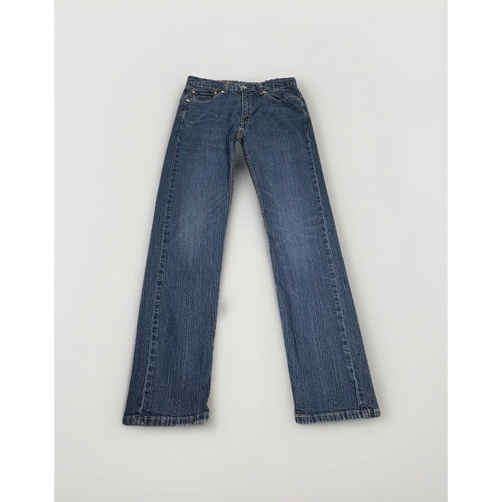 Levis 505 Jeans Mens 34x34 (Act 32x33)‎ Regular Fit Straight Leg Dark Wash Denim