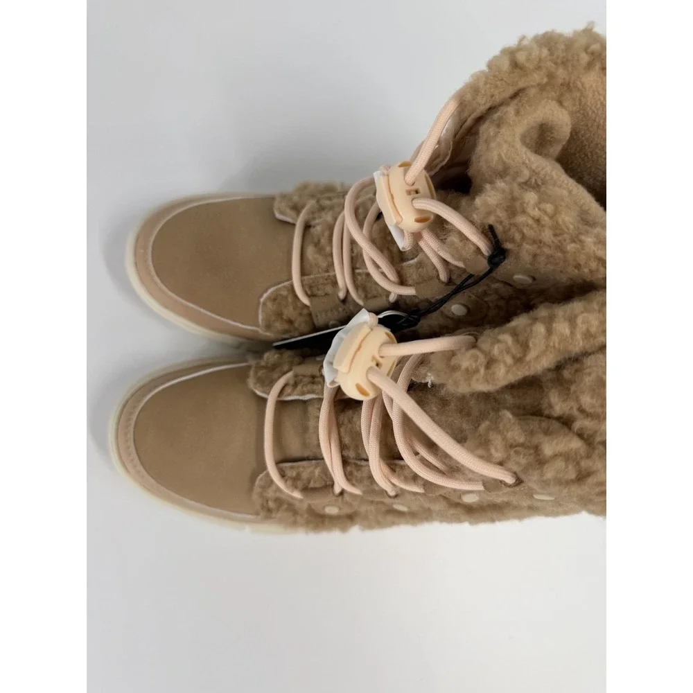 Sorel Explorer II Joan Boots Women's Nova‎ Sand/Sea Salt Cozy Size 3 New