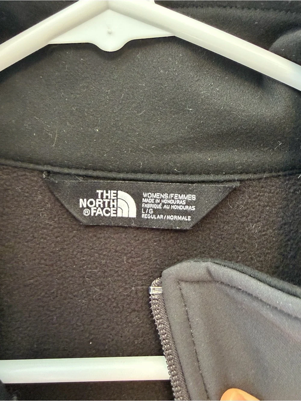 The North Face Jacket Womens Large Black WindWall Softshell Hooded Fleece Lined