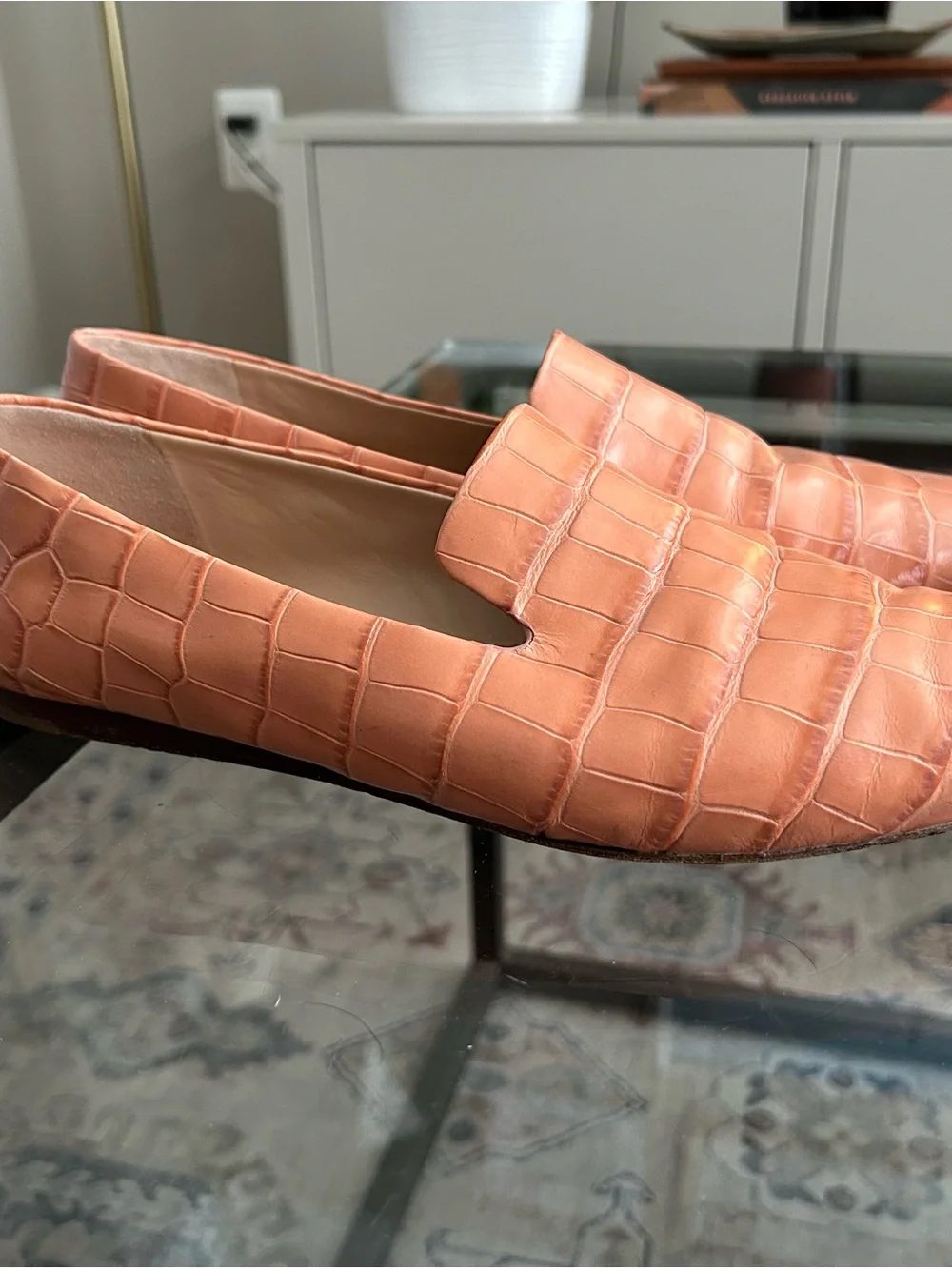 Veronica Beard croc embossed