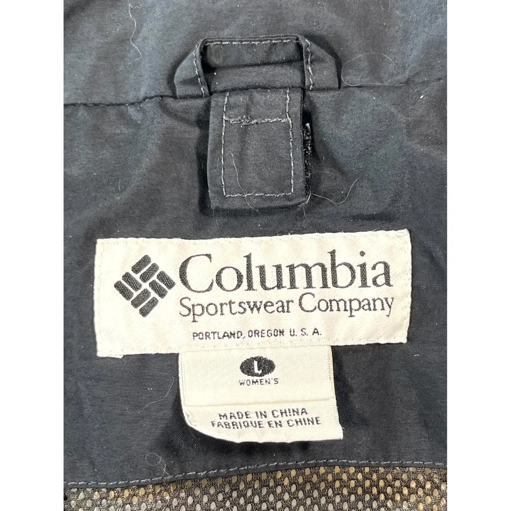 Columbia Omni-Tech Waterproof Jacket Womens Large Multicolor Mesh Lined Full Zip