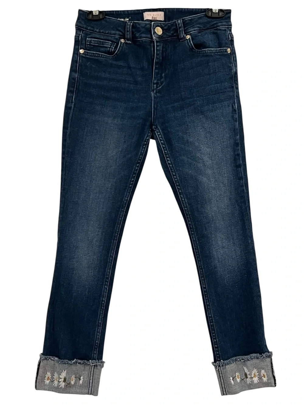 Ted Baker Pralina Embroidered Crop Jeans