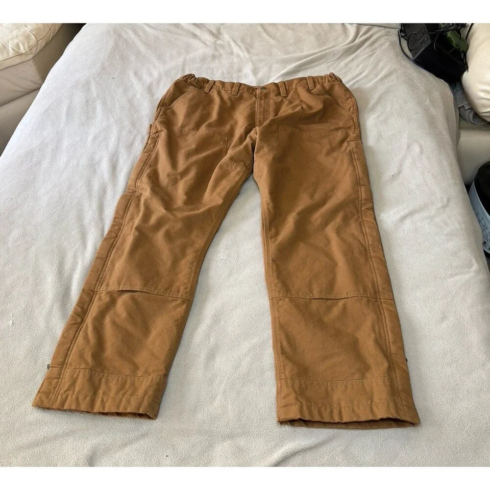New Carhartt Men's Brown Loose Fit Washed Duck Insulated Pant Size XL 0B5471-M