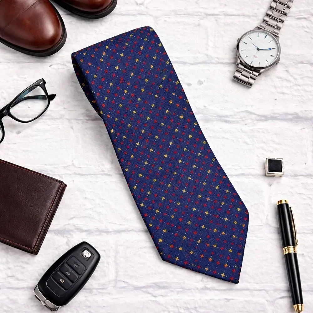 JOS. A. BANK Executive Collection Tie – Navy Geometric