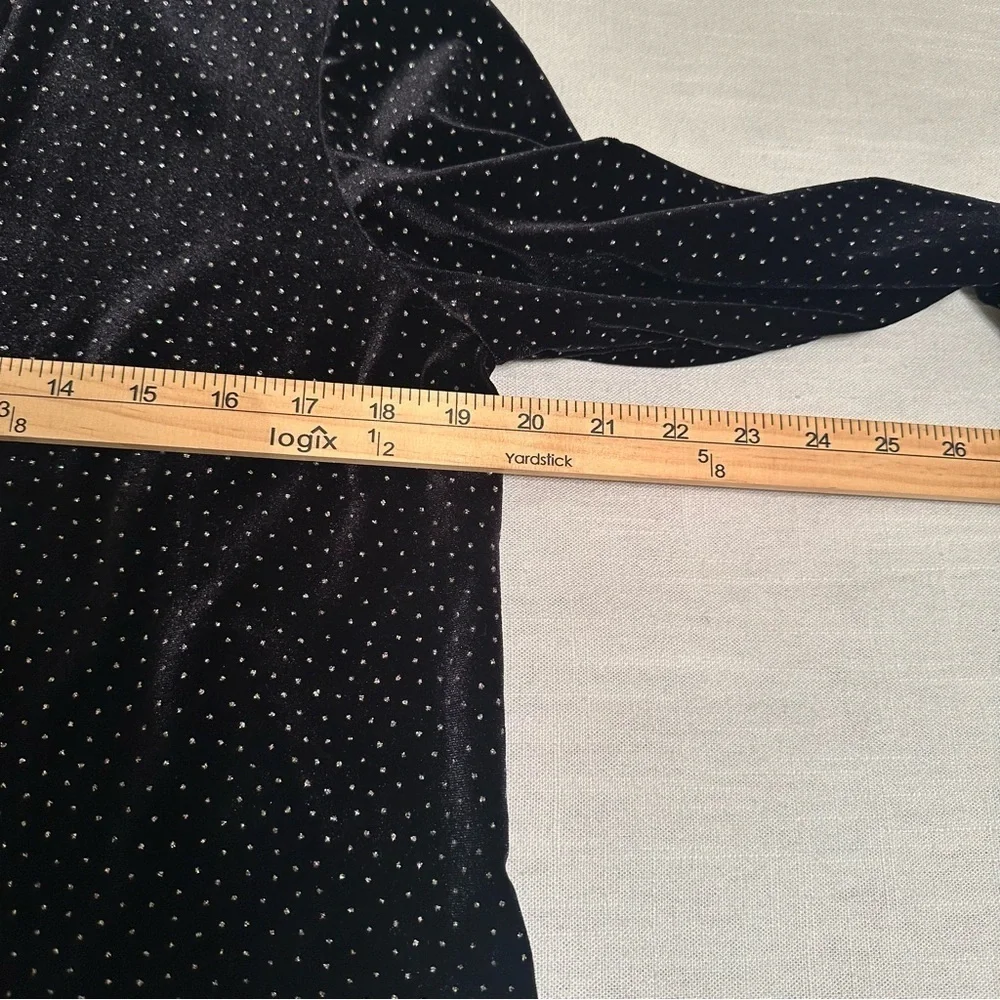 Vtg Ronni Nicole Jacket Womens 12 Black Velvet Open Duster Long Sleeve Studded