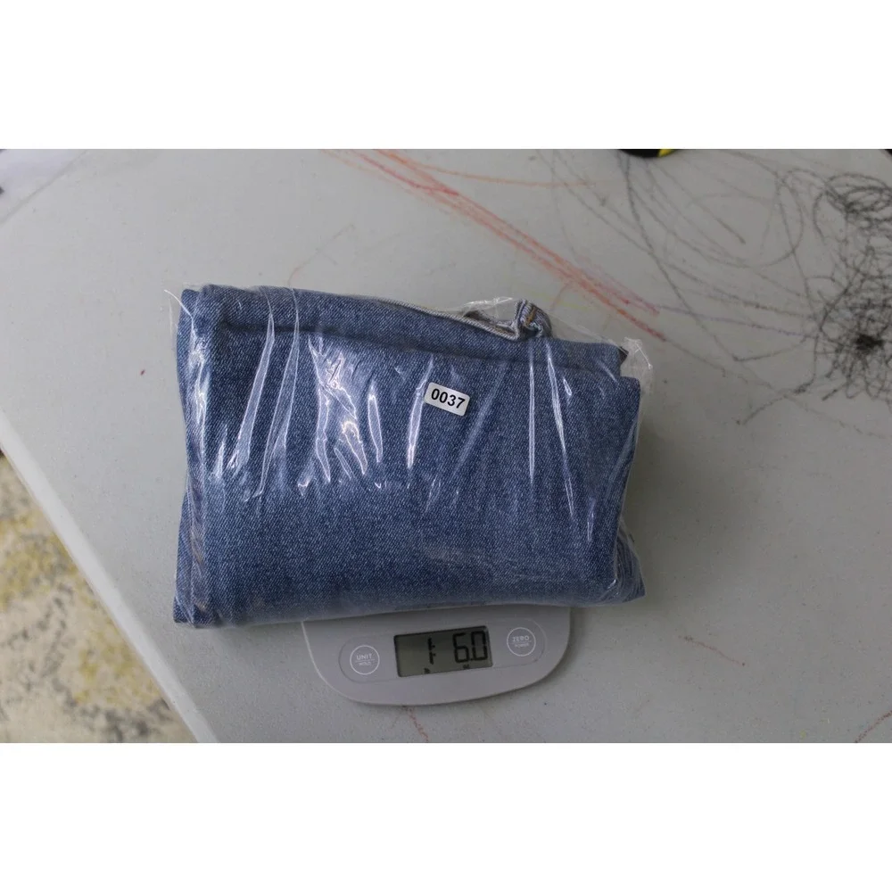 Women's High Rise Tapered Jeans Size 5 Blue Denim Mom Jeans High Waist