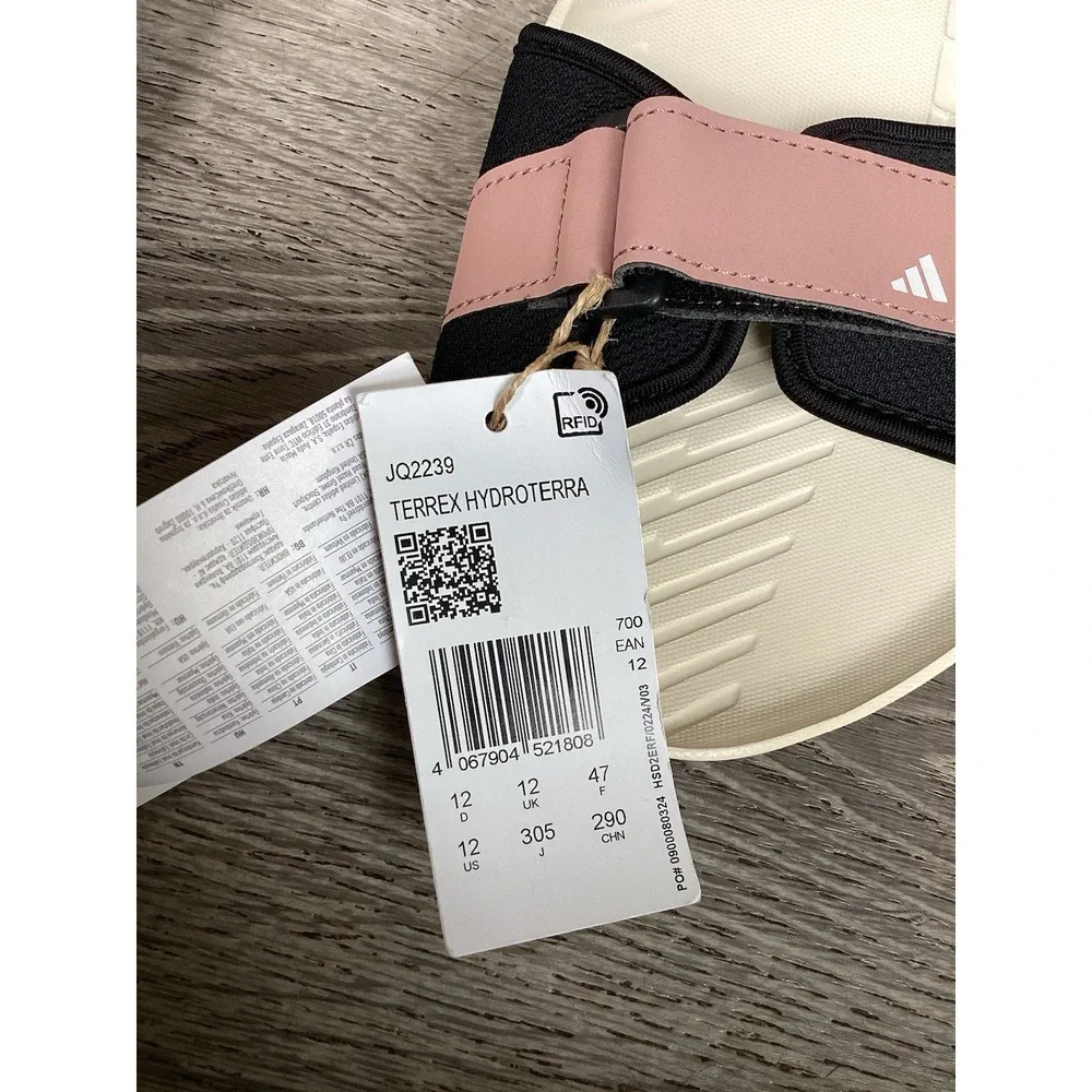 New Adidas Mens 12 Pink Terrex Hydroterra Sandals JQ2239 Slip On NEW NWT