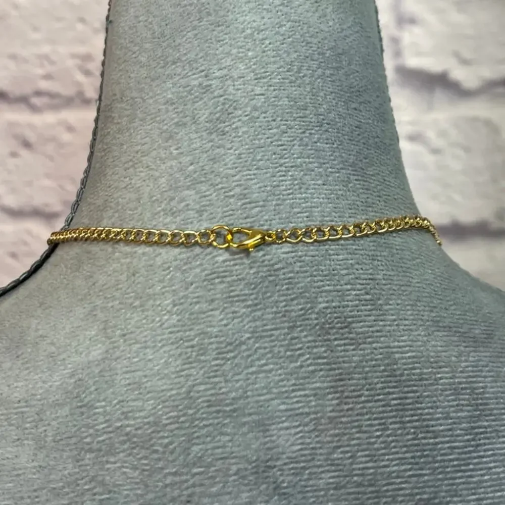 Handmade Upcycled Vintage Cloissone Charm Necklace
