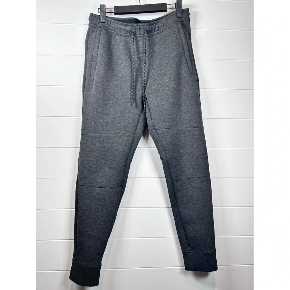 American Eagle Mens Small Charcoal Gray‎ Heather Tech Jogger Sweatpants Tapered