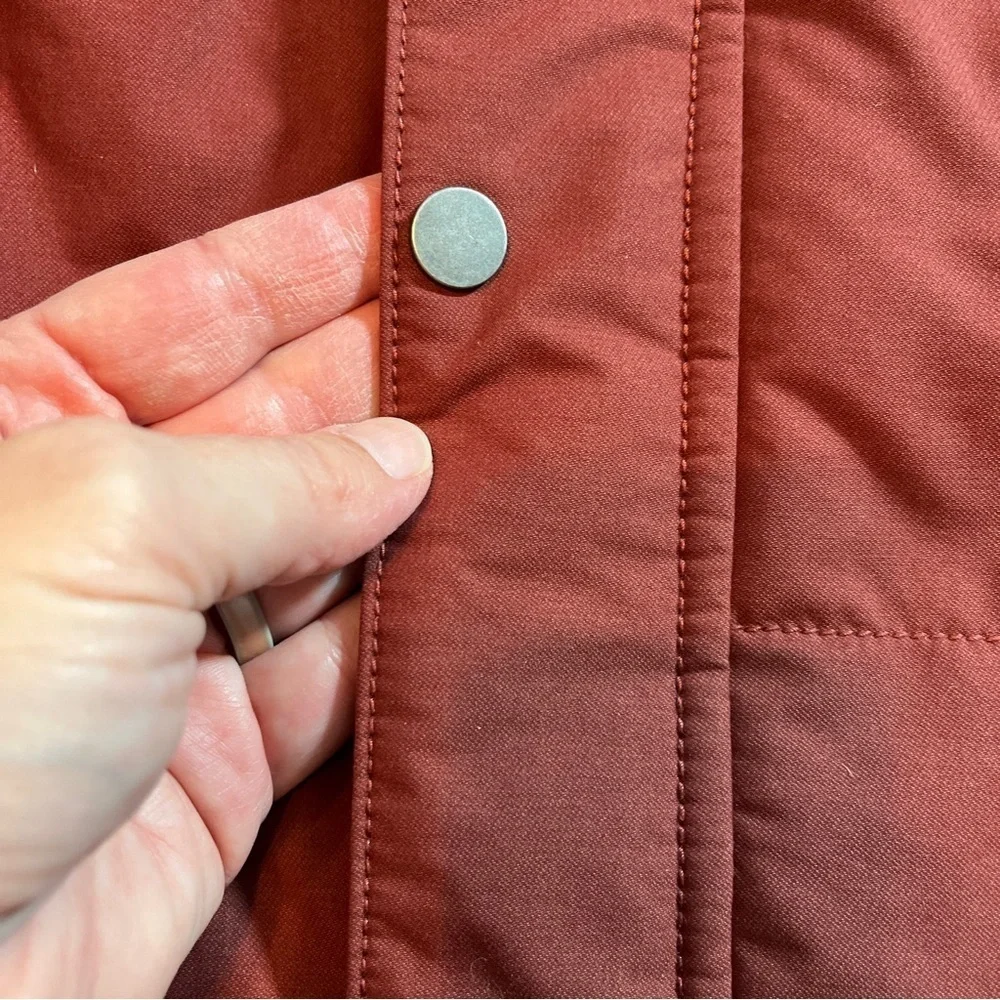 Columbia Men's Small Rust and Blue Puffer Vest Preppy Transitional Outdoor