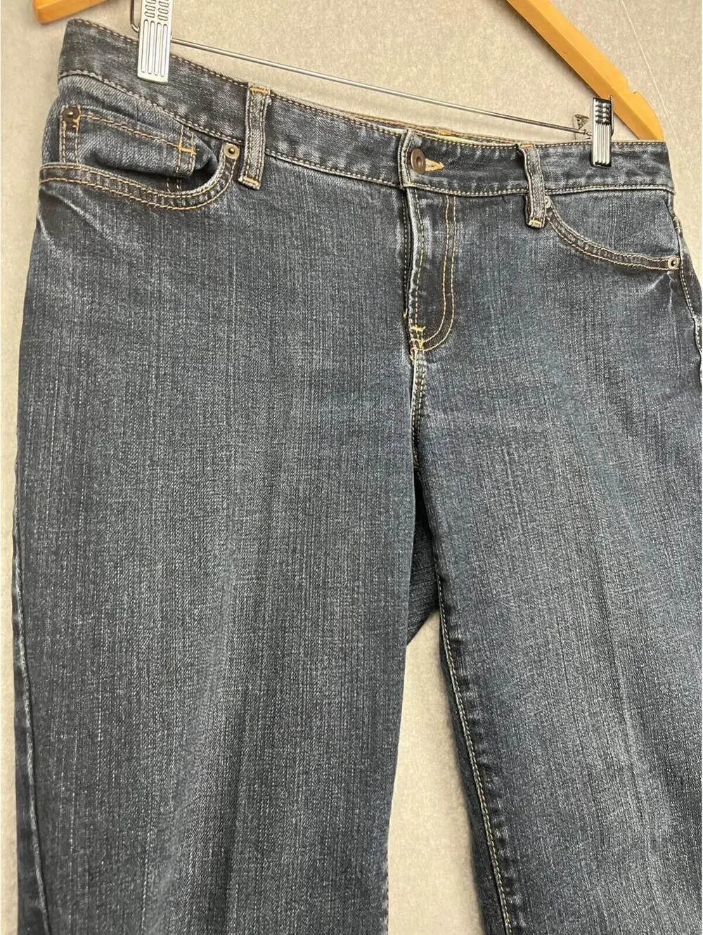 Y2K Ann Taylor Curvy Boot Cut Jeans Womens Size 8 Stretch Denim Low Rise