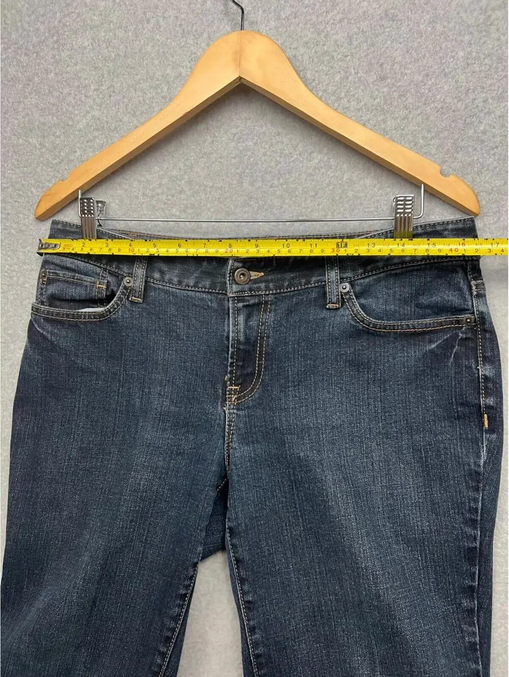 Y2K Ann Taylor Curvy Boot Cut Jeans Womens Size 8 Stretch Denim Low Rise