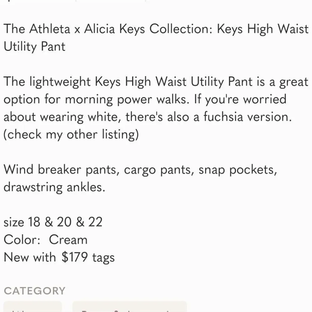 Athleta nwt alecia