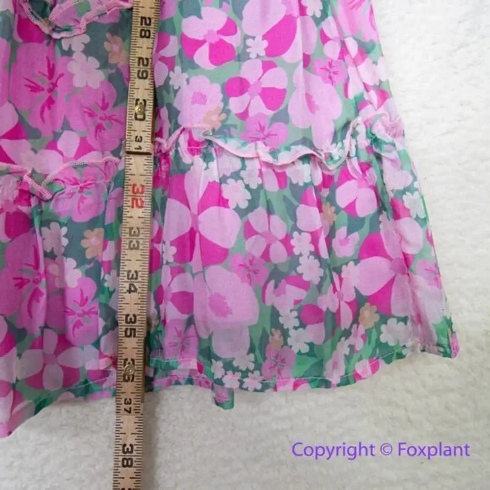 New! Vineyard Vines Silk Blend Montauk Daisy‎ Peapode Tea Rose Mini Dress, XS