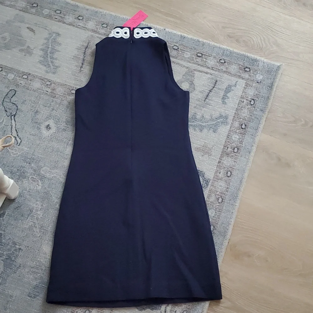 NWT Lilly Pulitzer Callista Shift Dress True Navy White SzXXS