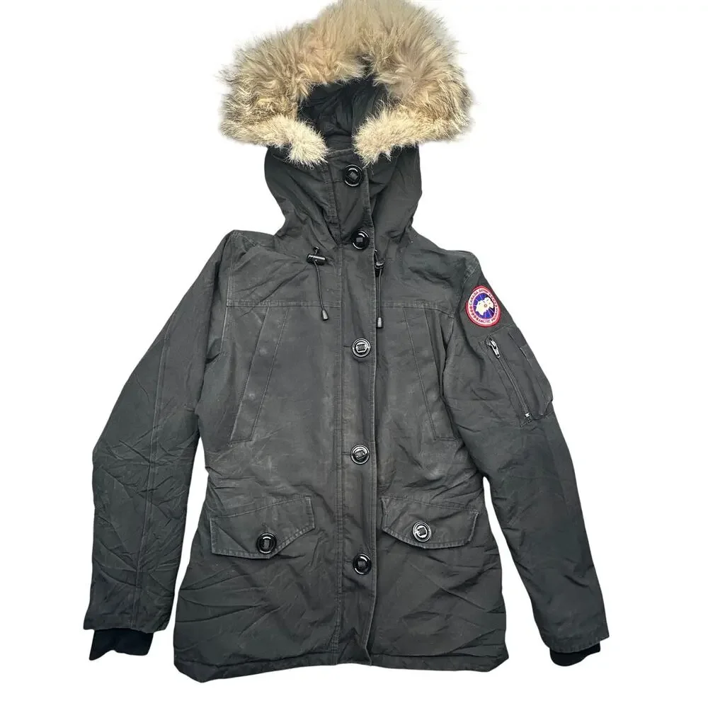 Canada Goose 2530L Montebello Parka Jacket Womens Slim Fit Medium Coyote Fur