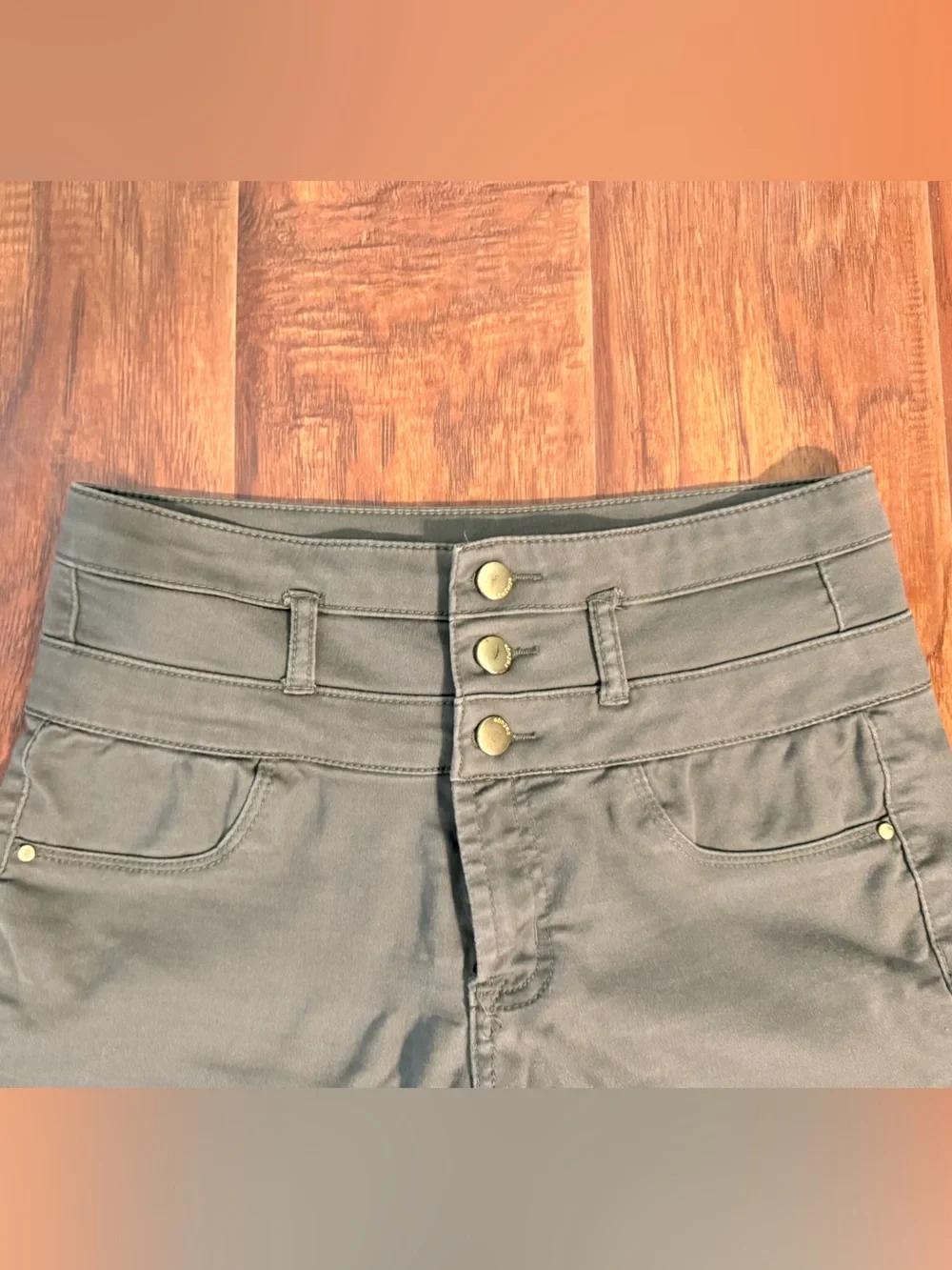 refuge Olive Green Skinny Ponte Pants