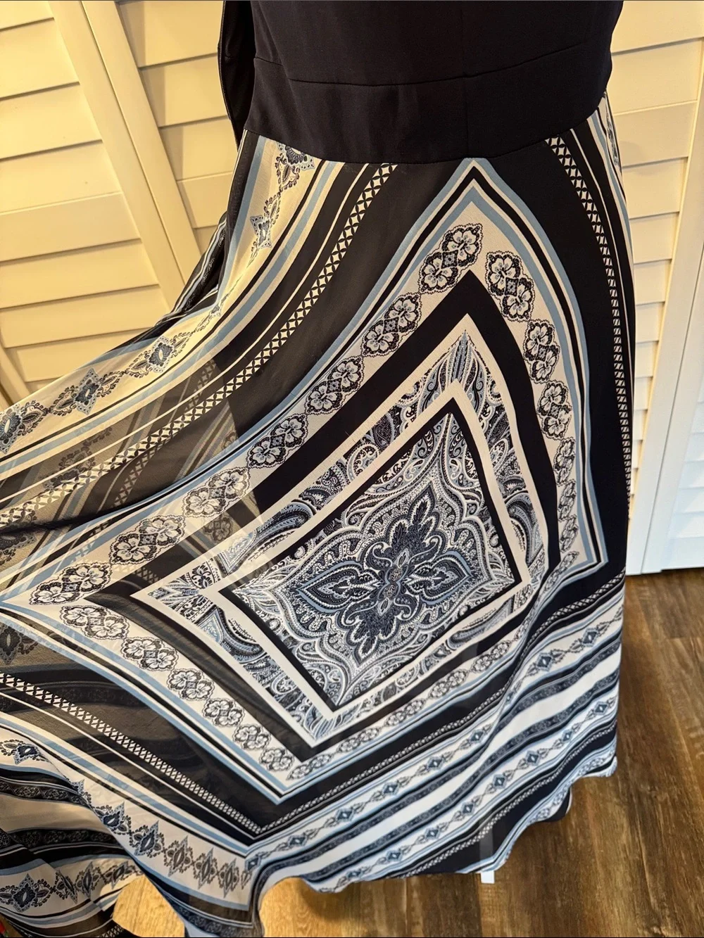 Sandra Darren Paisley Maxi Dress