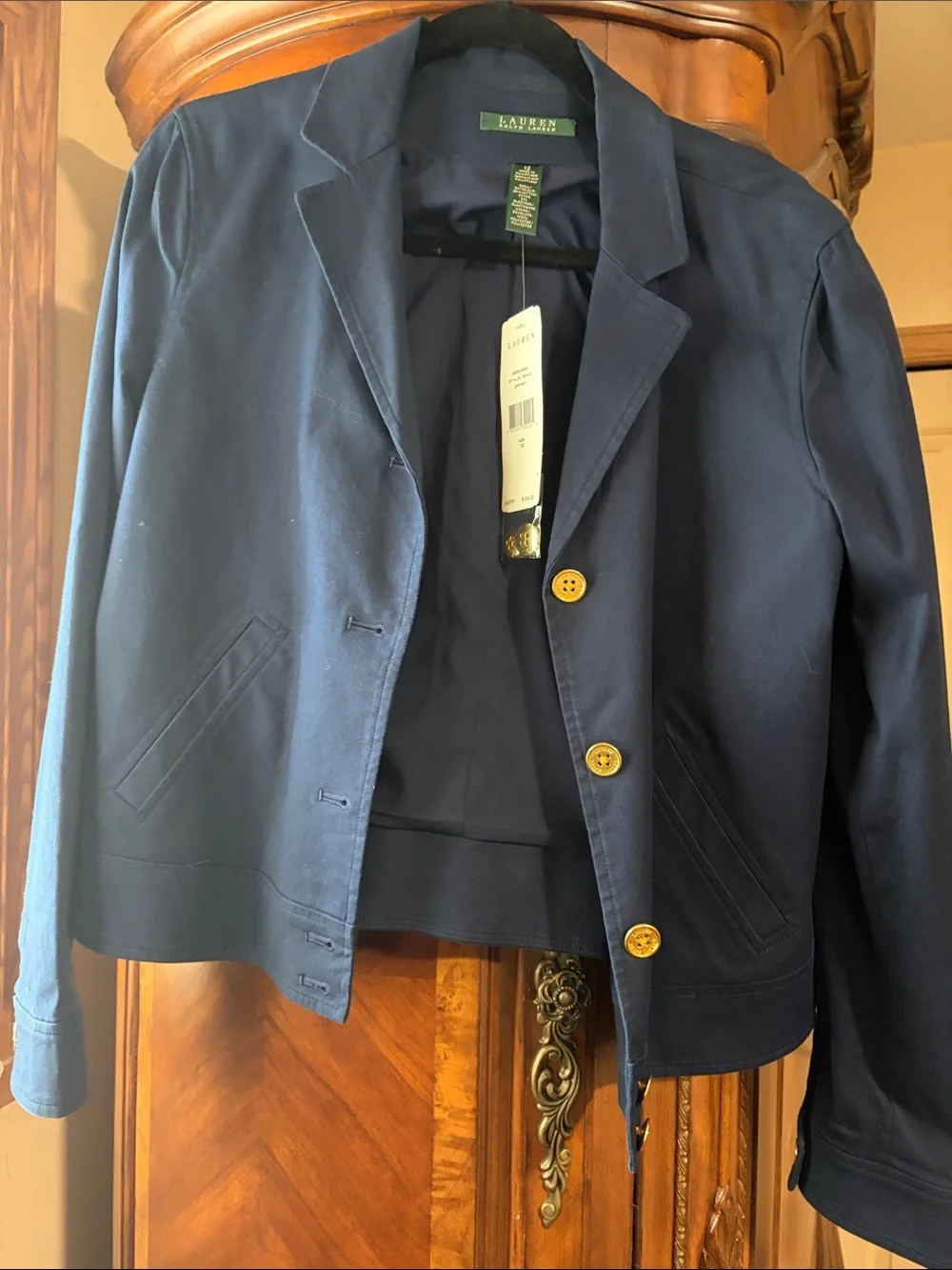 Ralph Lauren Navy Blazer with Gold Buttons