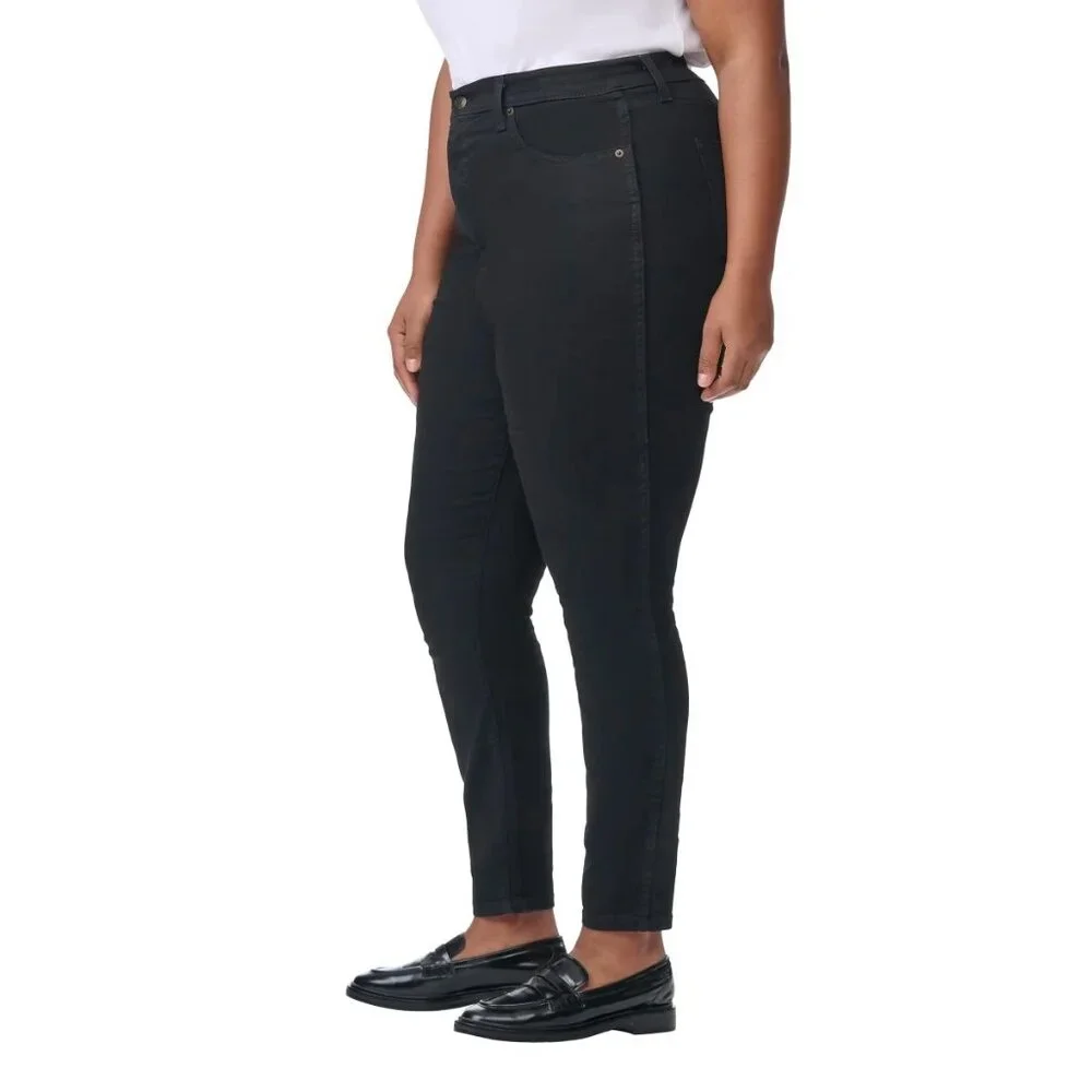Kirkland Signature High rise Women's 10 Skinny Jeans Black Denim Pants Slim Fit