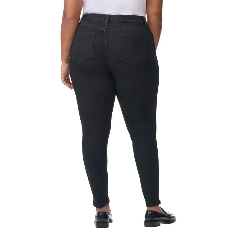 Kirkland Signature High rise Women's 10 Skinny Jeans Black Denim Pants Slim Fit