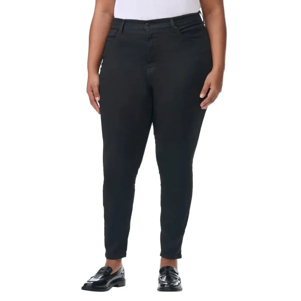 Kirkland Signature High rise Women's 10 Skinny Jeans Black Denim Pants Slim Fit
