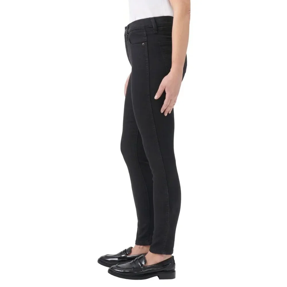 Kirkland Signature High rise Women's 10 Skinny Jeans Black Denim Pants Slim Fit