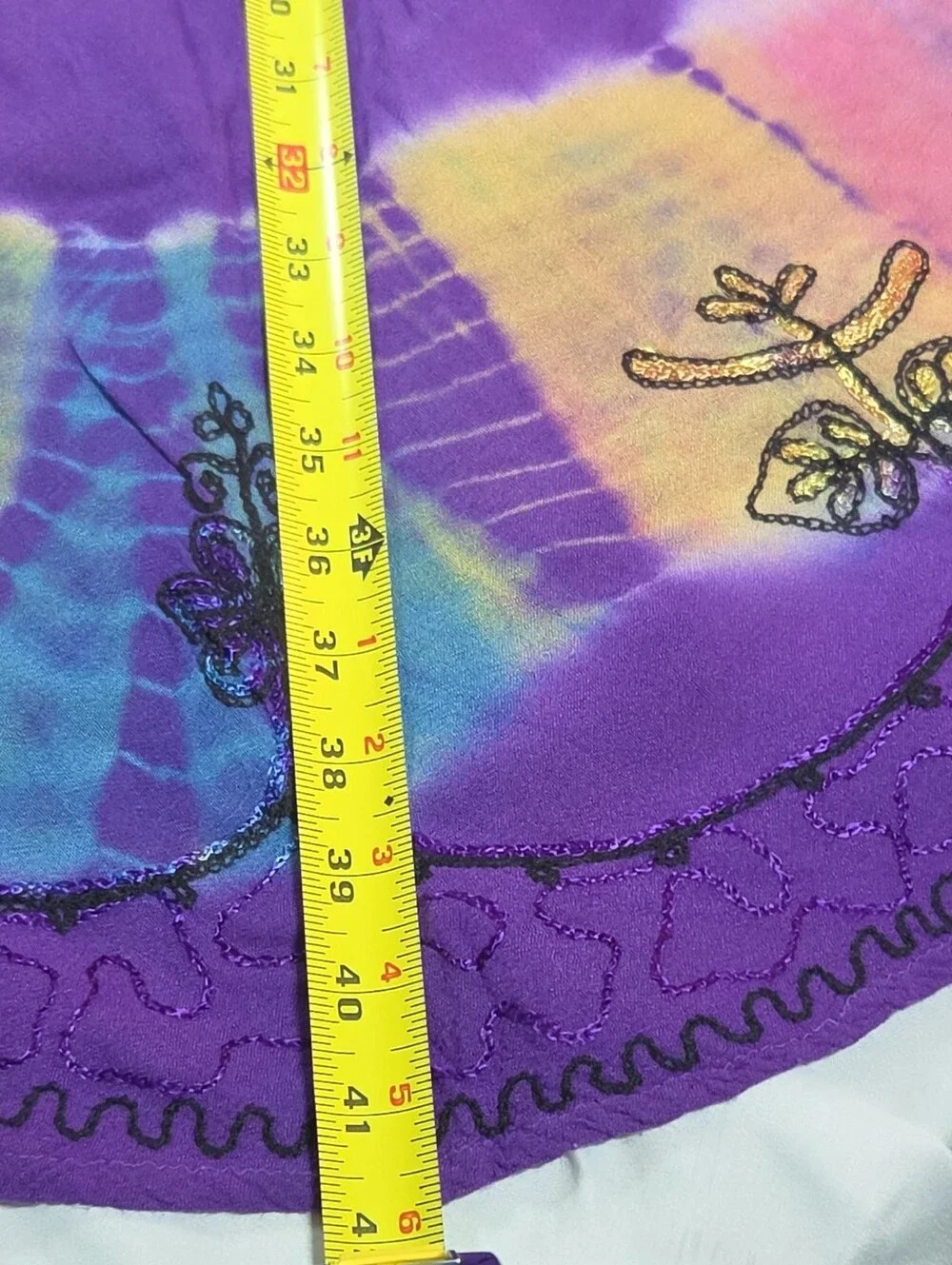 Revue Women's Purple Tie Dye Rayon Sleeveles Boho Festival Hippie