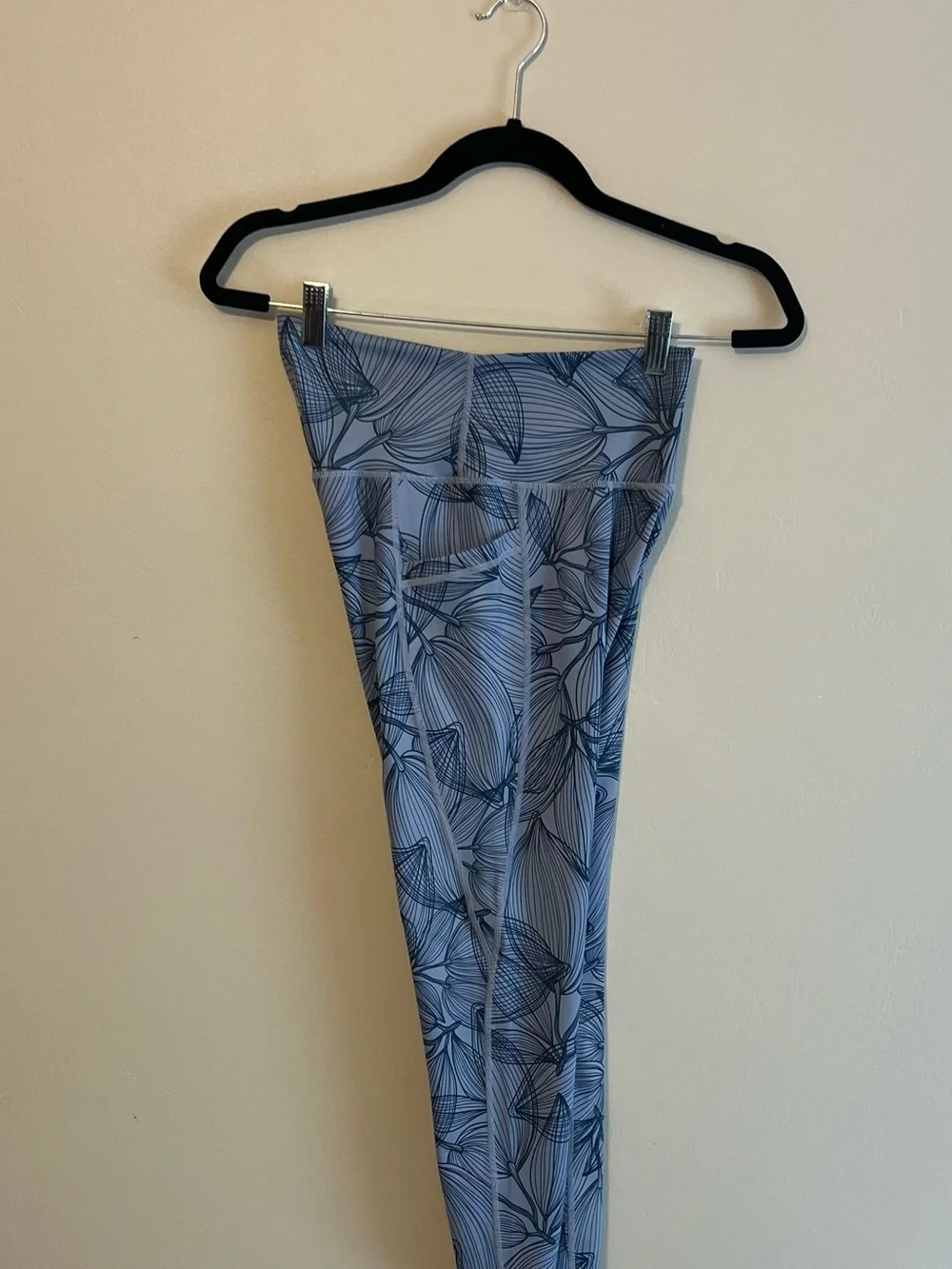 BuffBunny Limitless Legging Citrus Blue Floral-Leaf Print Leggings